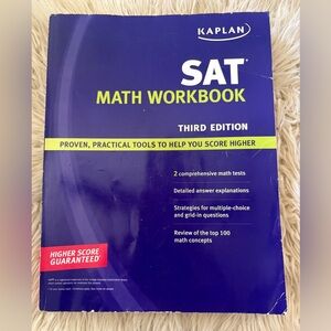 Kaplan SAT Math Workbook Study Guide Third Edition Homeschool High School Prep
